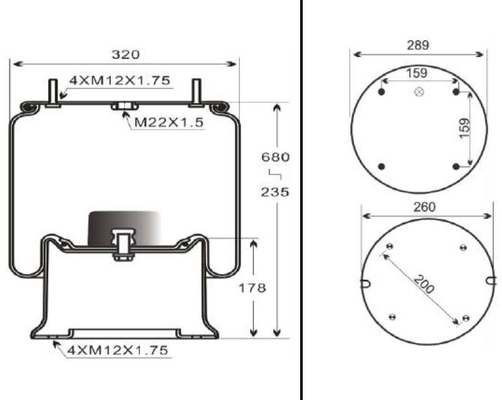 Luft-Frühlings-Suspendierungs-System des firestone-W01-M58-6364 813MB für Scania-LKW 1723269