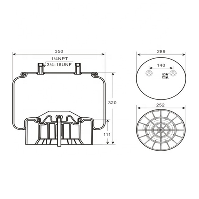 W01-358-8091 Goodyear 1R14-171 Hochleistungsluftsäcke für Hendrickson