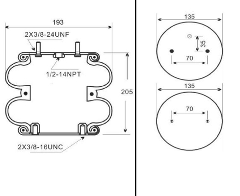 Suspendierungs-Frühlings-Tasche Flugleitanlage 120-20 Luft-IATF16949 für LKW
