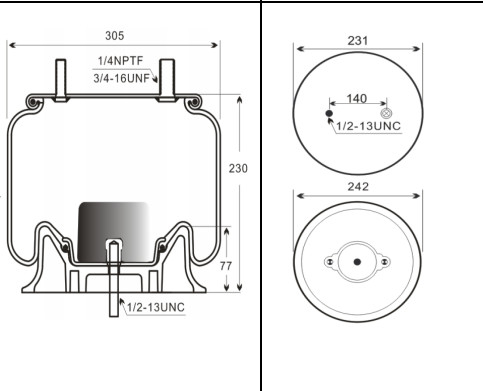 Luft-Frühling des Firestone-W01-358-8204 für LKW-SAF Holland 90557223