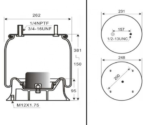 Luft-Frühlings-Bus-Luft-Frühling Firestone W01 - 358 - 8646 LKW-Frühling