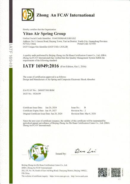 CHINA Yitao Air Spring Group zertifizierungen